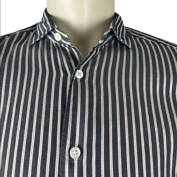Ermenegildo Zegna L/S Striped Dress Shirt Like New Condition Size Large - Picture 2 of 8